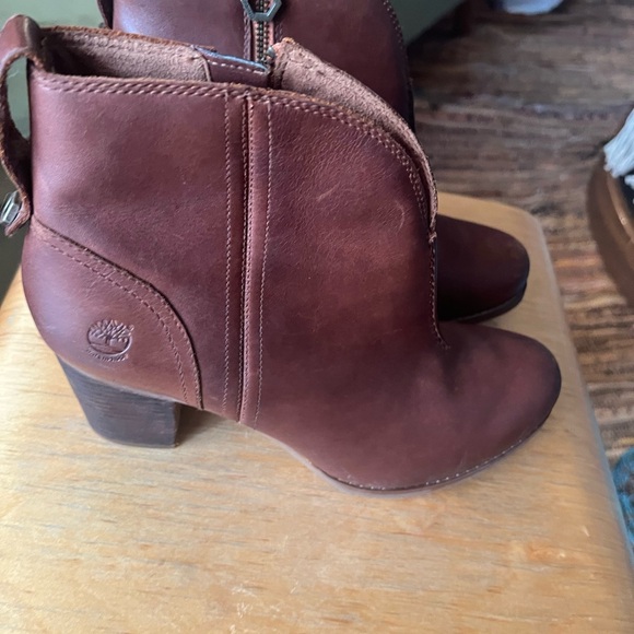 Timberland Earthkeeper Women’s Trenton Brown Leather Ankle Booties size 9.5 - Picture 3 of 9